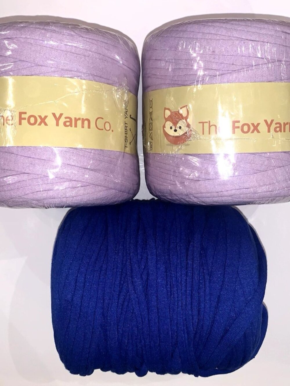 Lot of 3 The Fox T-SHIRT YARN Co FY-700 (2) Lupine Purple & (1) Parliament Blue